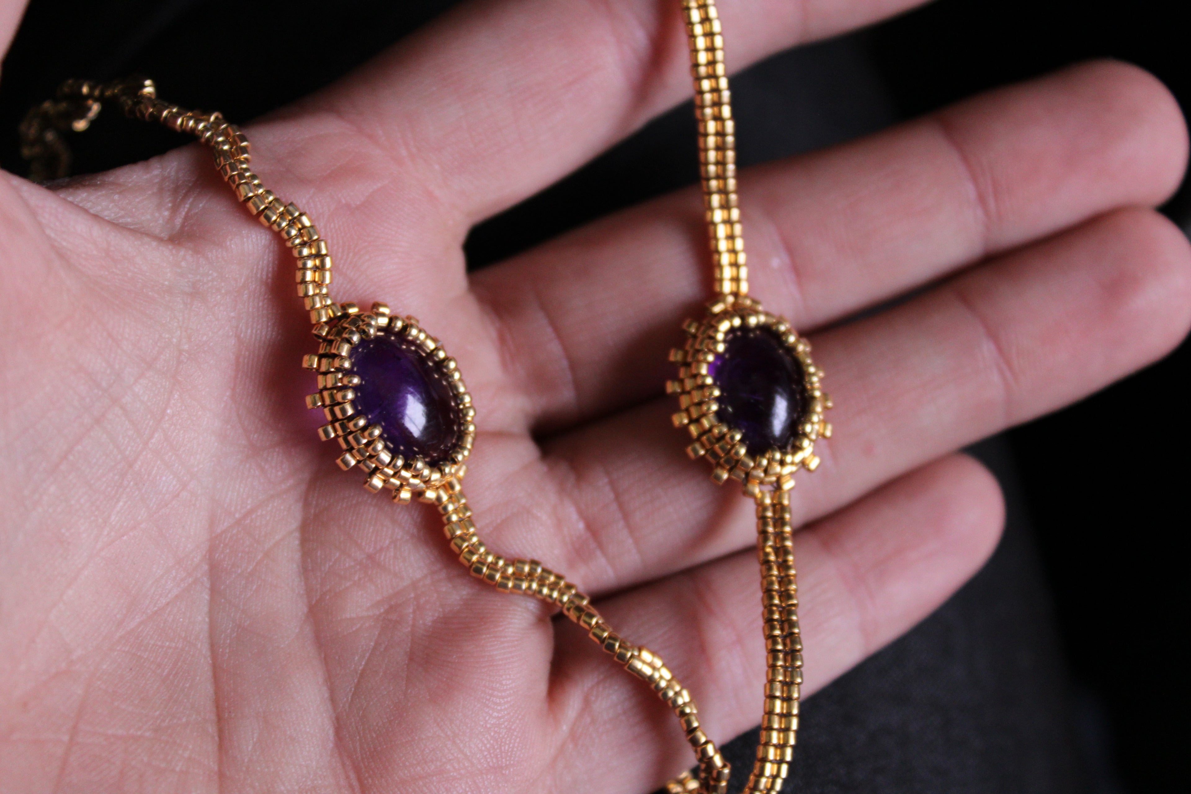 Amethyst Beaded Bracelets