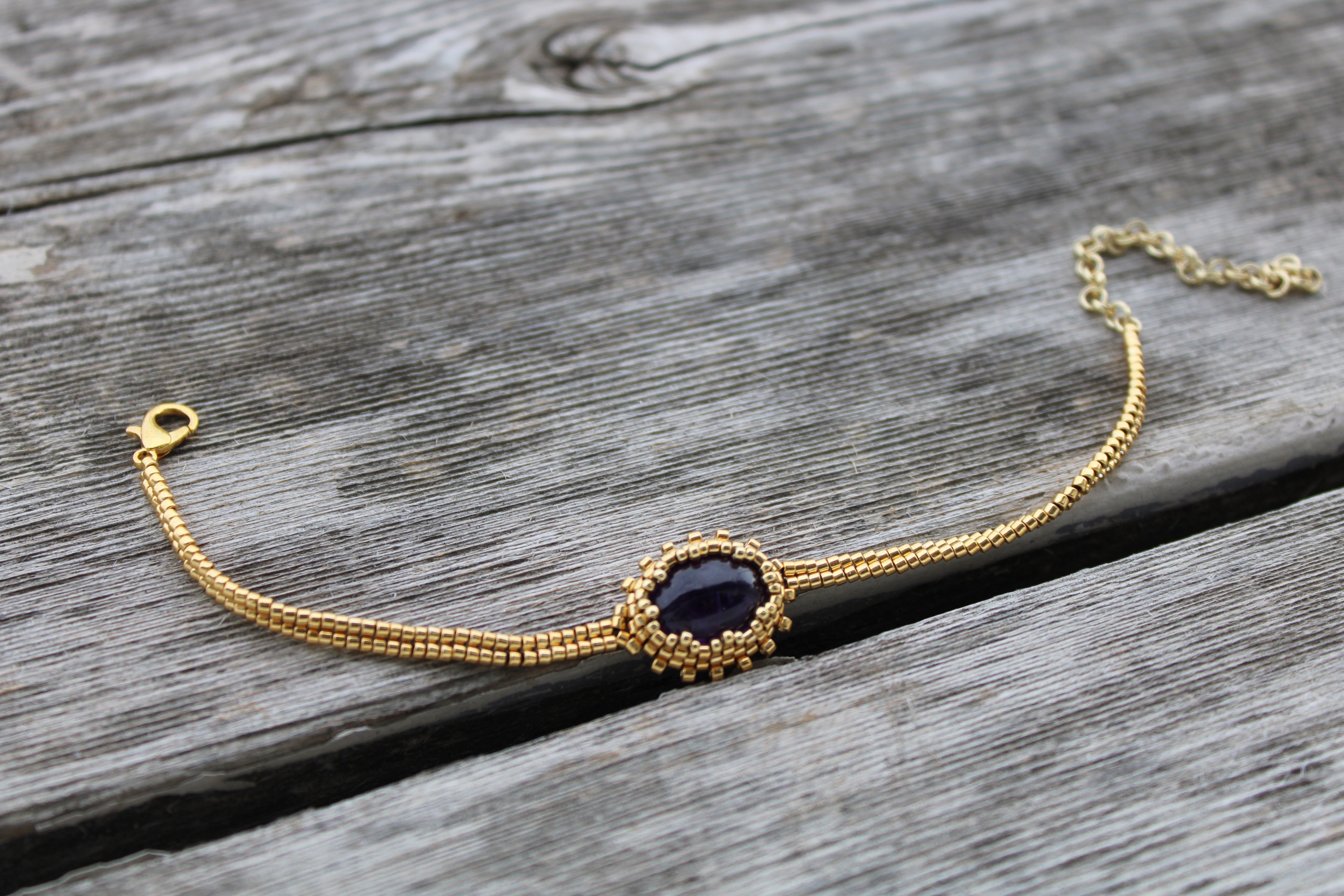 Amethyst Beaded Bracelets