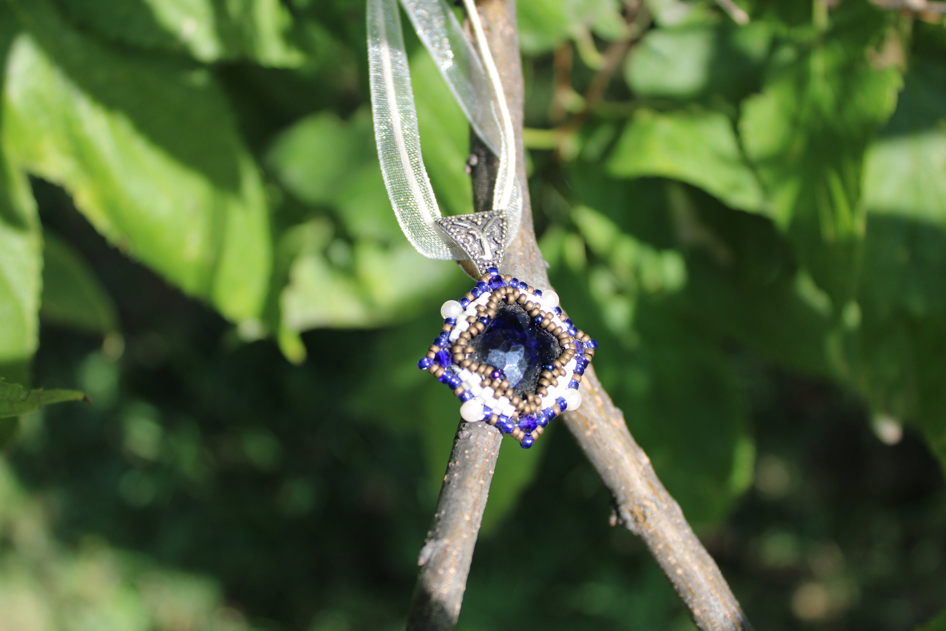 Blue Faceted Necklace