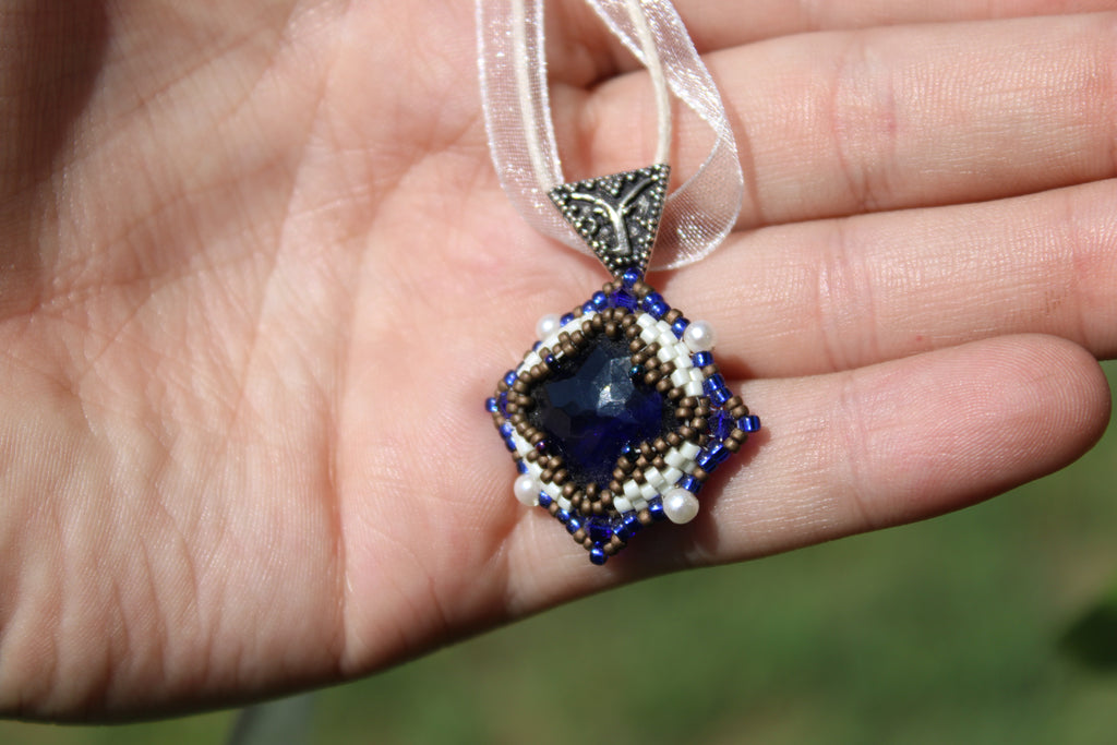 Blue Faceted Necklace