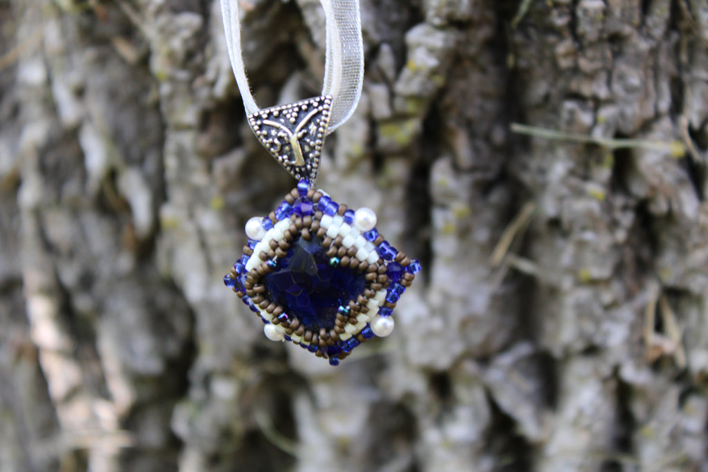 Blue Faceted Necklace