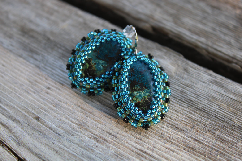 Shattuckite Earrings