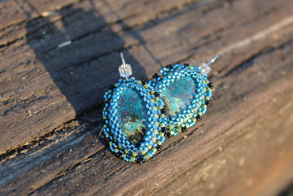 Shattuckite Earrings