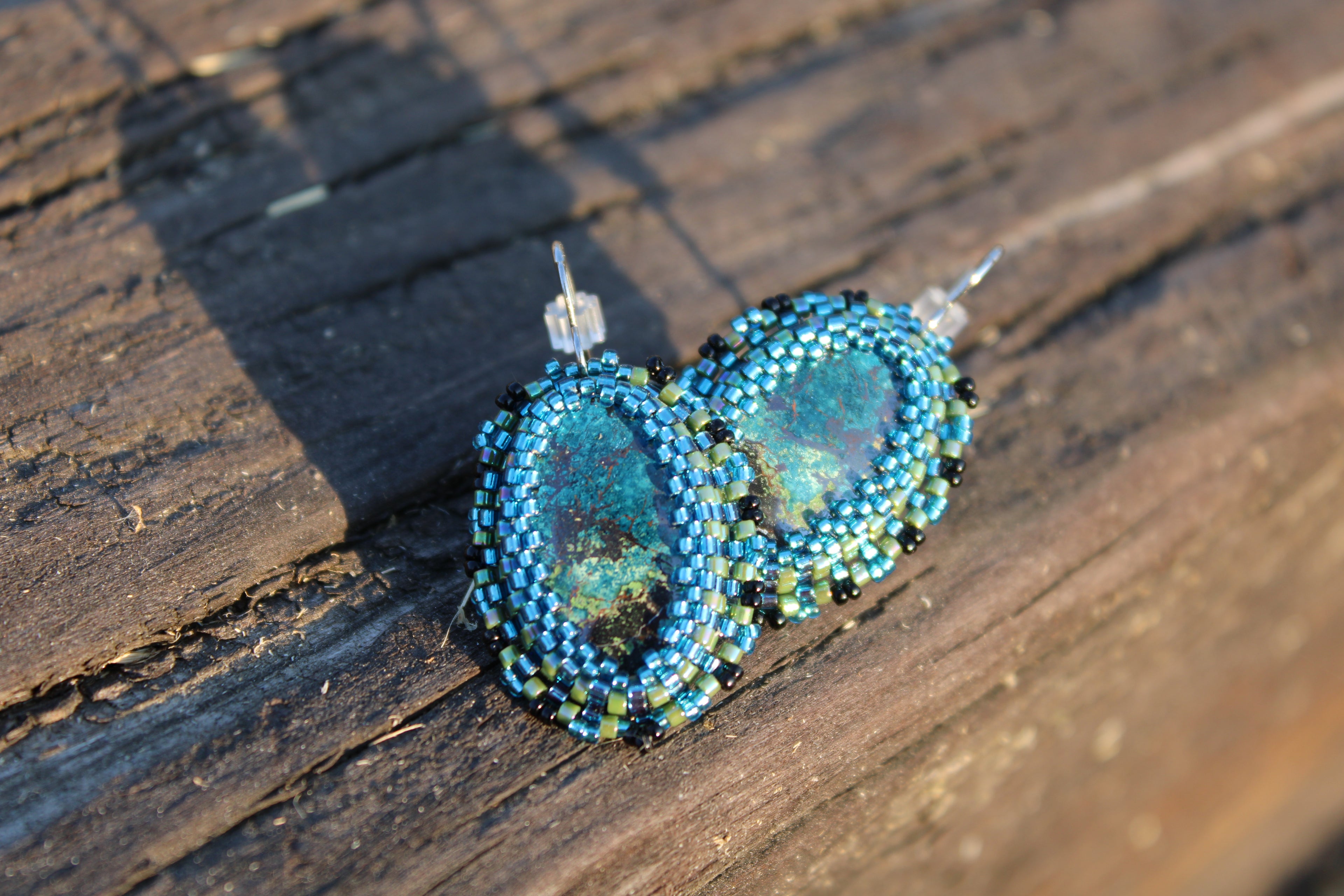 Shattuckite Earrings