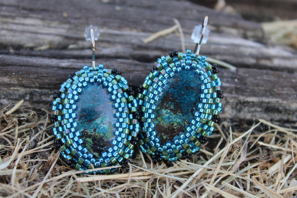 Shattuckite Earrings