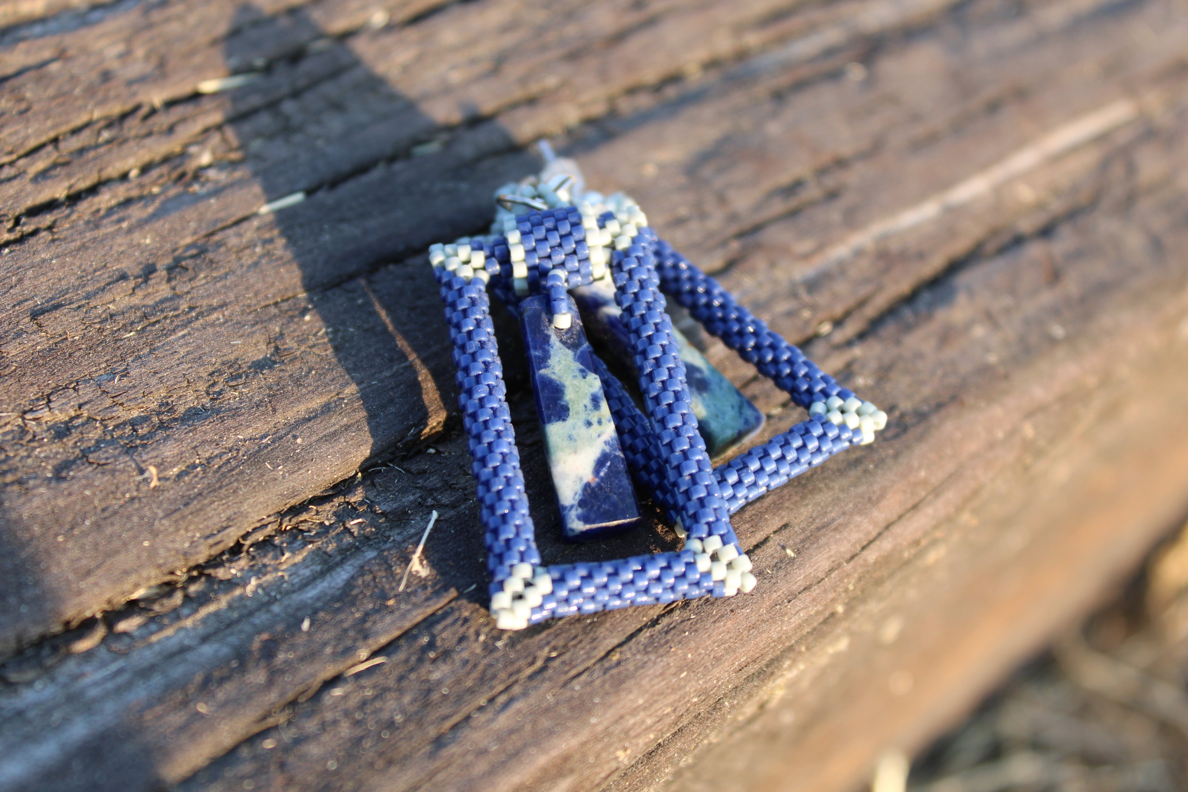 Trapezoid Sodalite Earrings