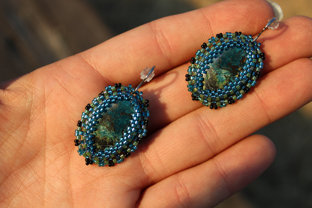 Shattuckite Earrings