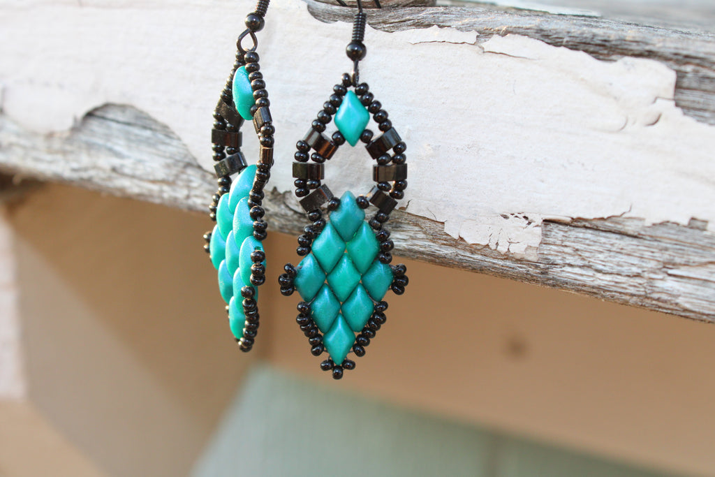 Quilted Dangle Earrings