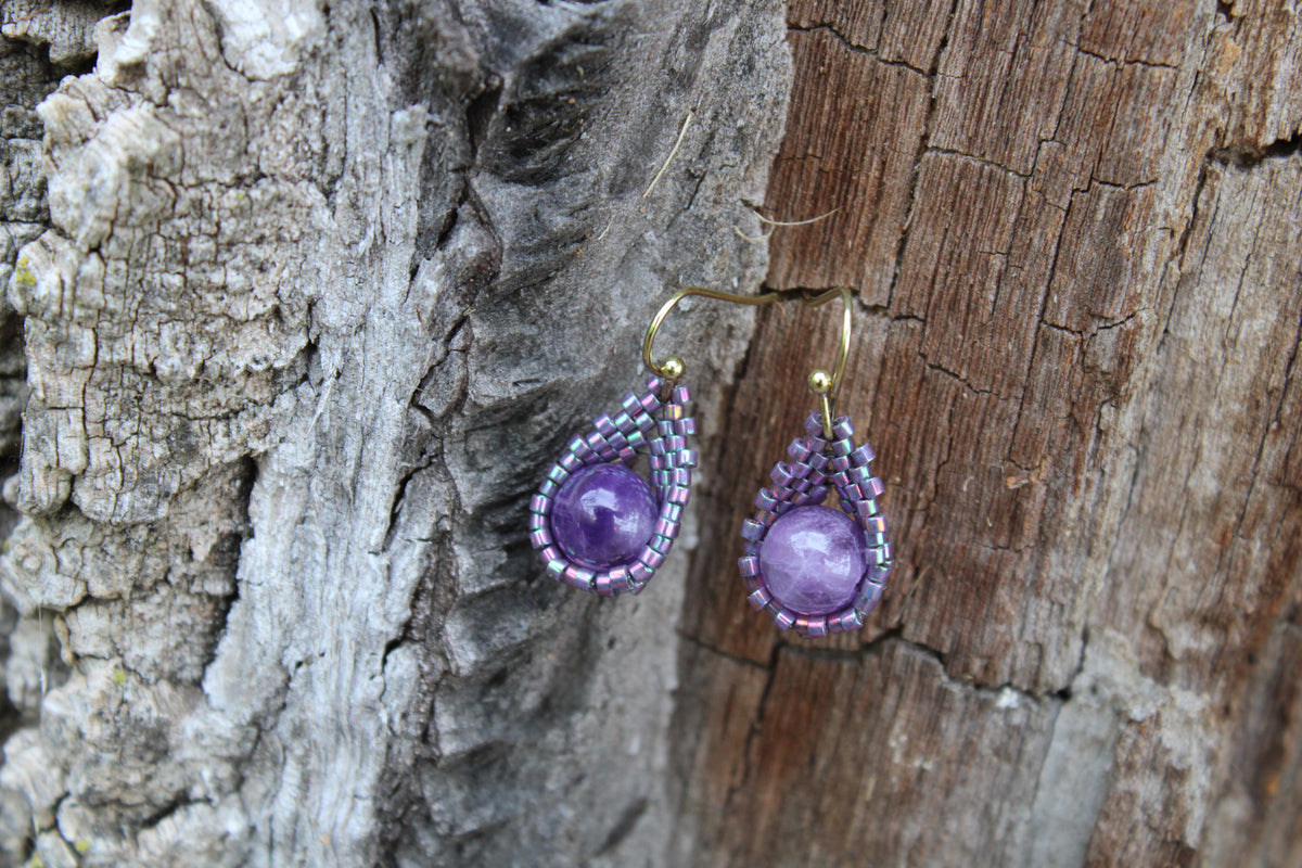Amethyst Drop Earrings