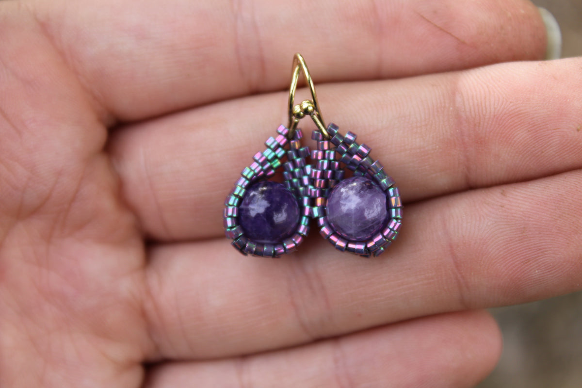 Amethyst Drop Earrings