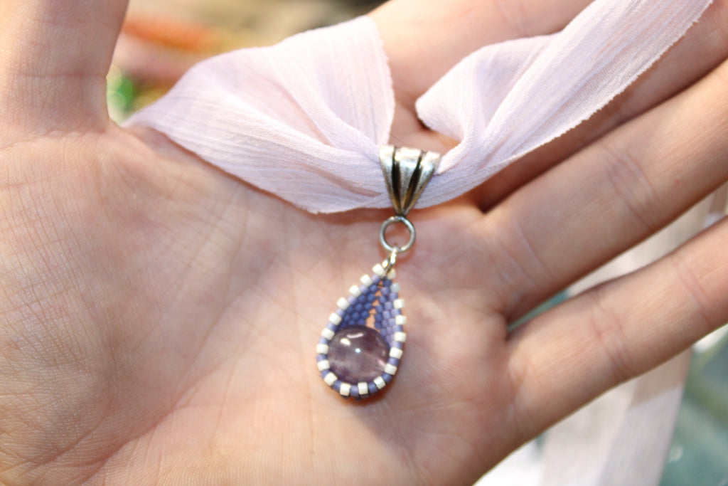 Amethyst Drop Necklaces
