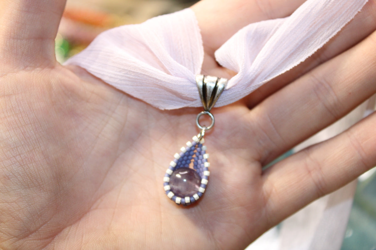 Amethyst Drop Necklaces