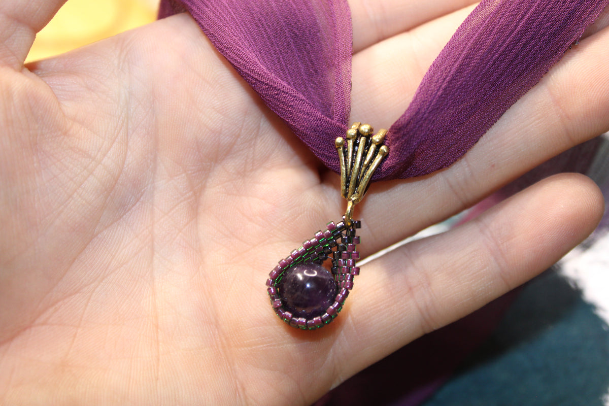 Amethyst Drop Necklaces