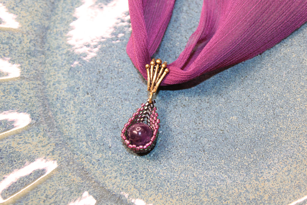 Amethyst Drop Necklaces