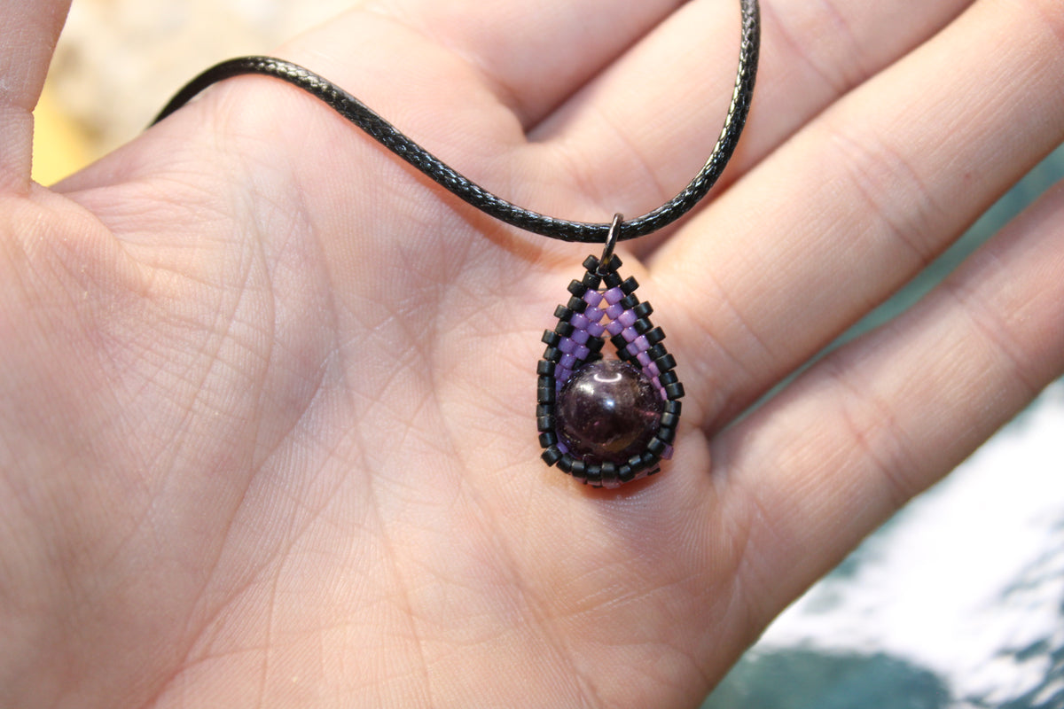 Amethyst Drop Necklaces
