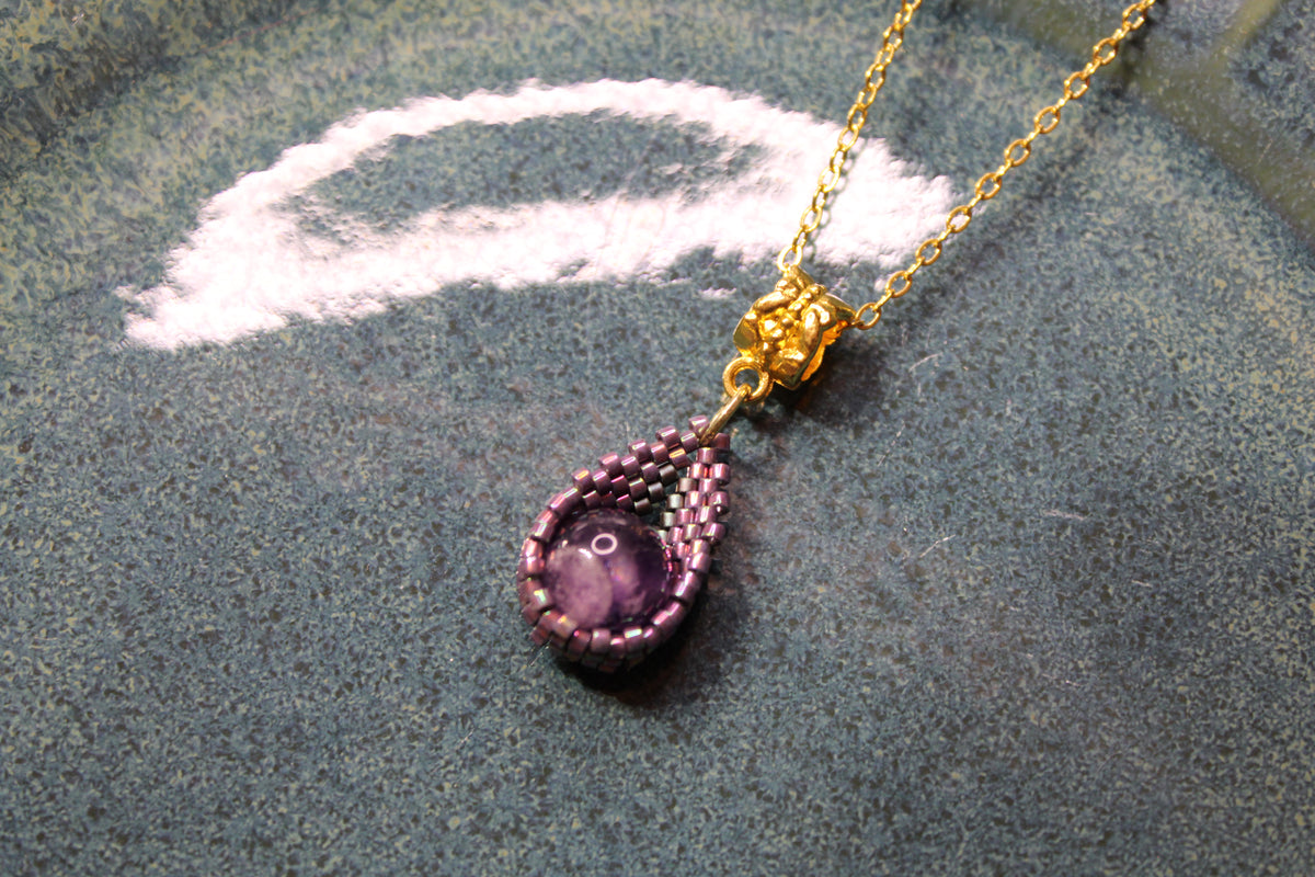 Amethyst Drop Necklaces