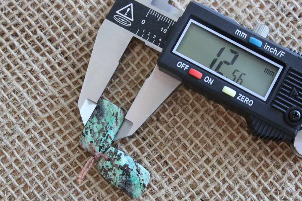 Pair of Small Parrot Wing Chrysocolla Cabs