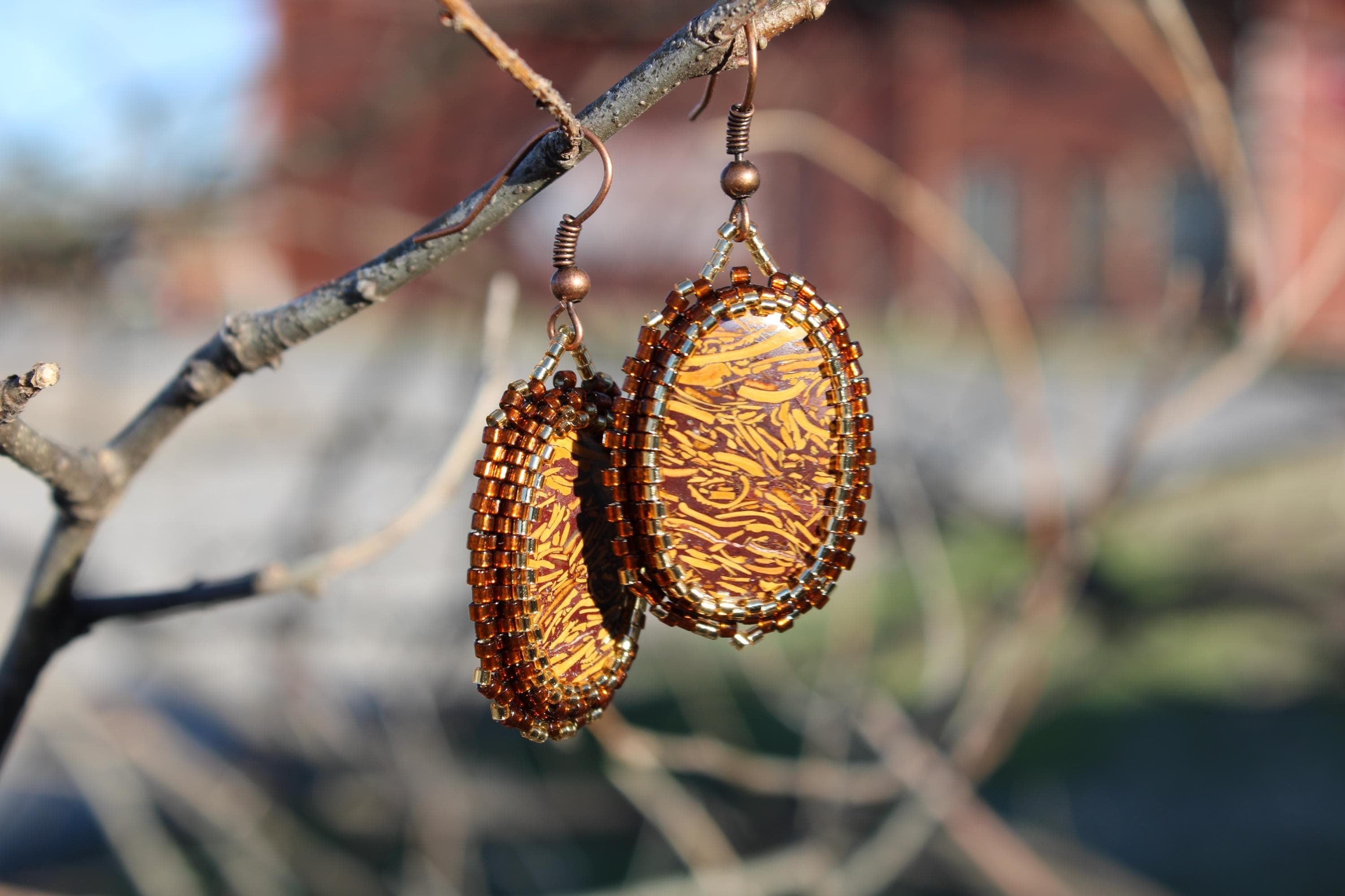 Mirriam Jasper Beaded Earrings