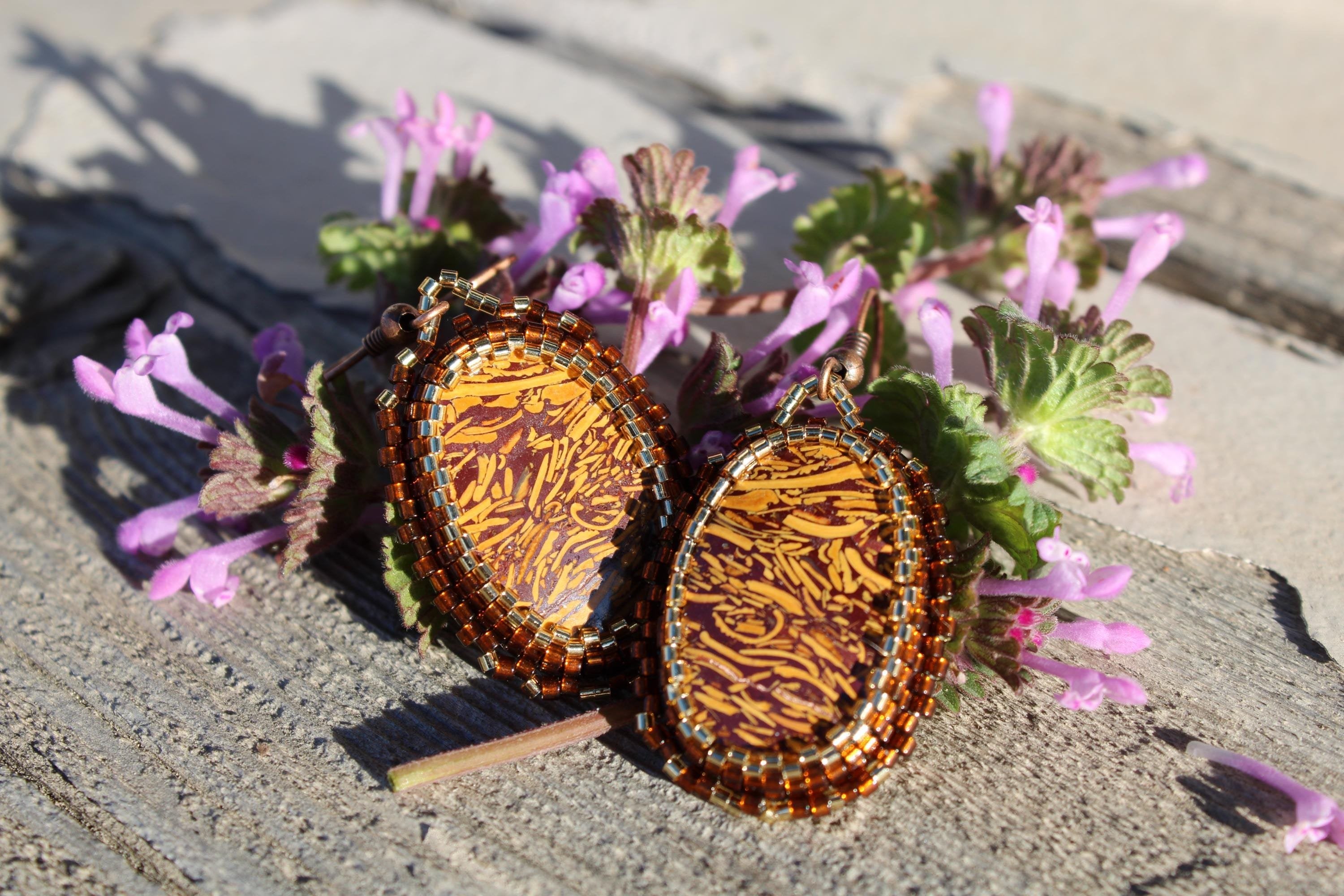 Mirriam Jasper Beaded Earrings