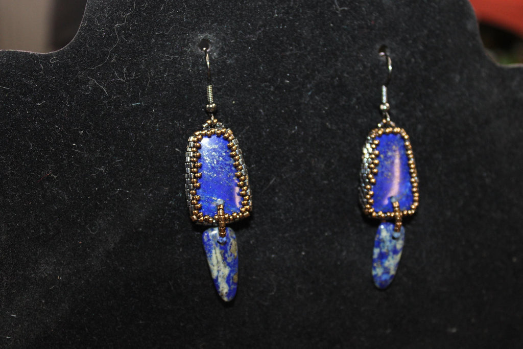 Beautiful Trapezoid Lapis Lazuli Earrings