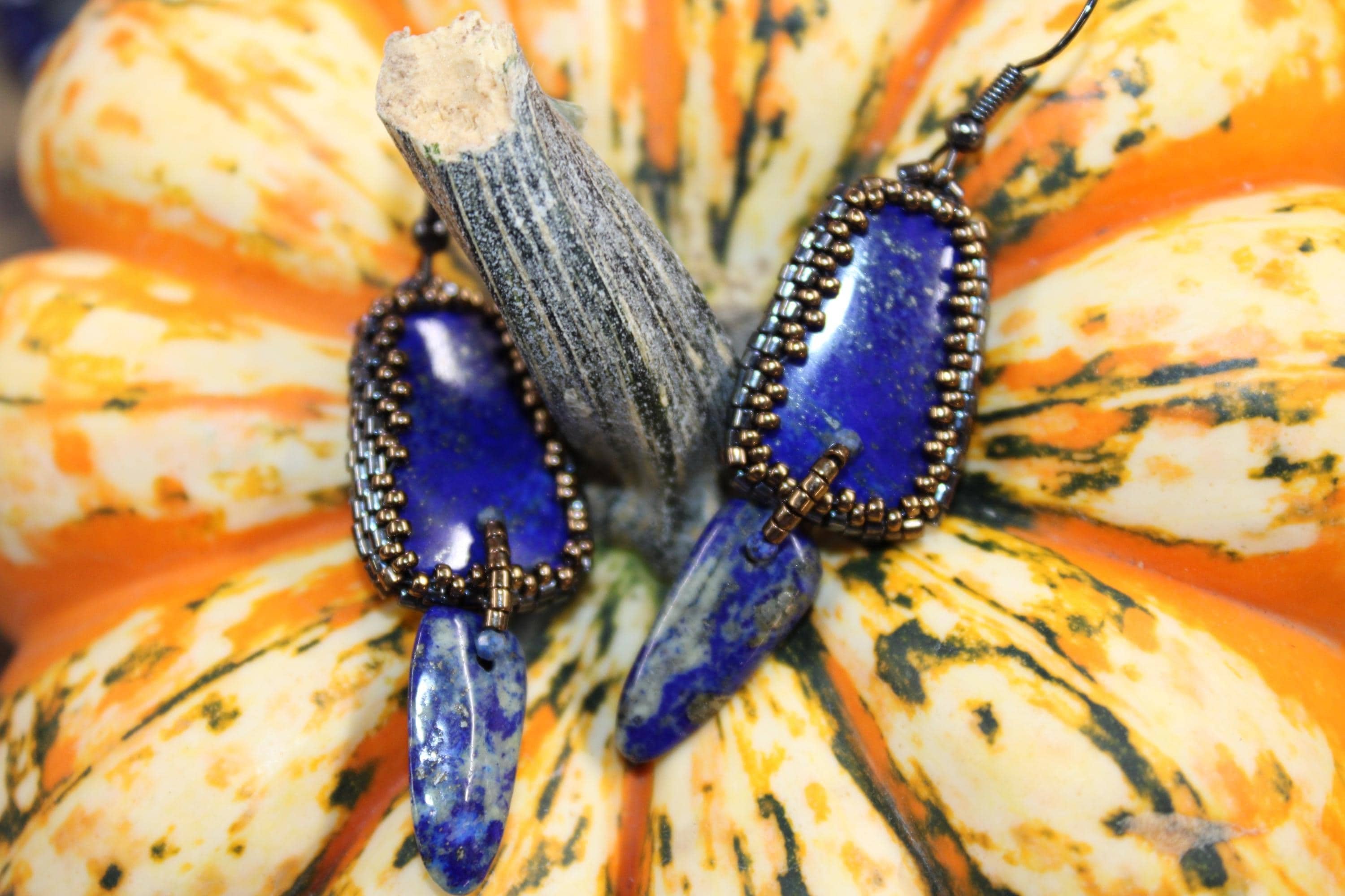 Beautiful Trapezoid Lapis Lazuli Earrings