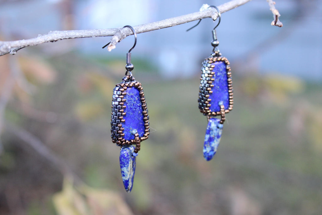 Beautiful Trapezoid Lapis Lazuli Earrings